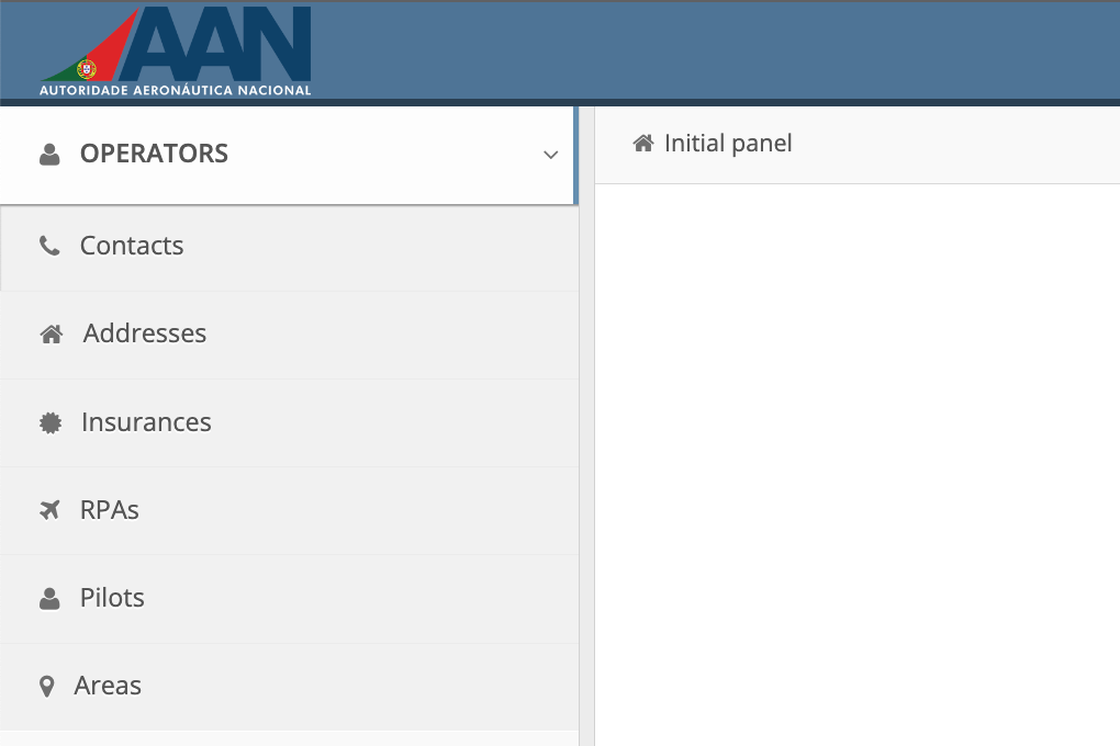 panel web ANAC Portugal