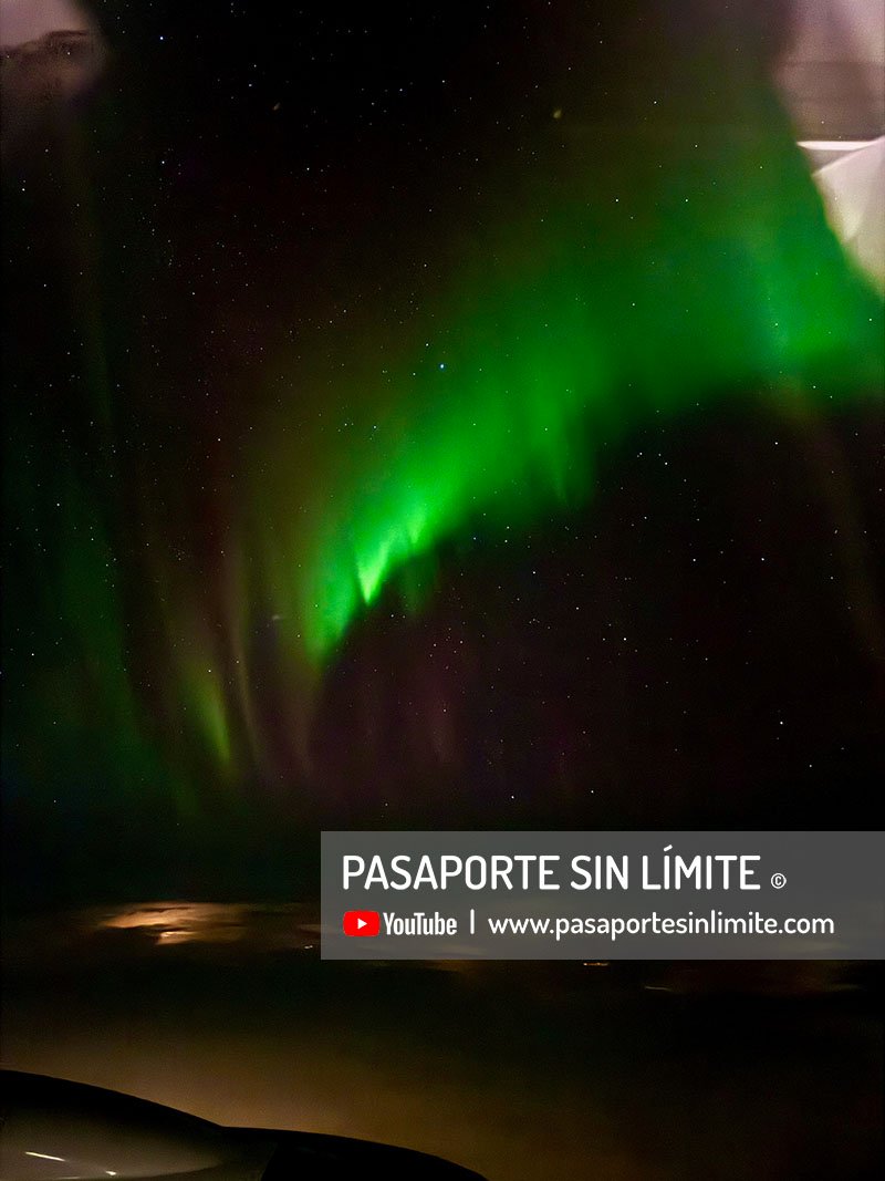 Auroras boreales desde un avion