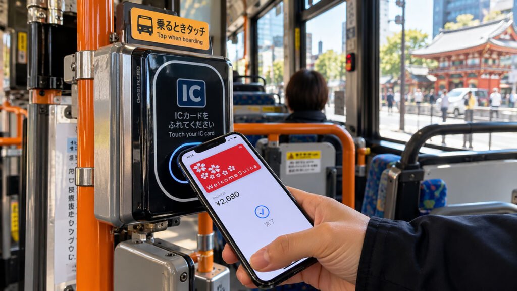 Welcome Suica Mobile autobus
